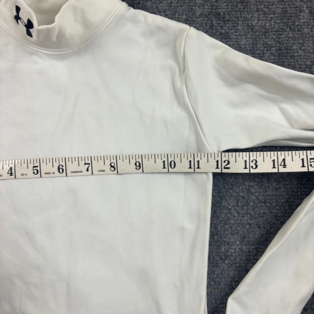 UNDER ARMOUR Youth White Coldgear Long Sleeve Turtleneck Athletic shirt - Medium - Picture 8 of 8